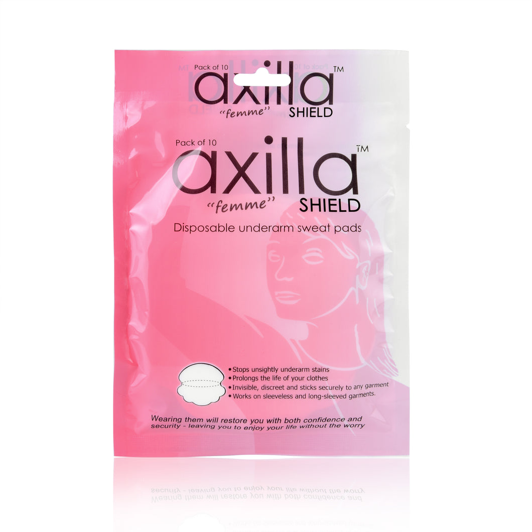 Axilla-Shield 'Femme' Sweat Pads (Pack of 10)